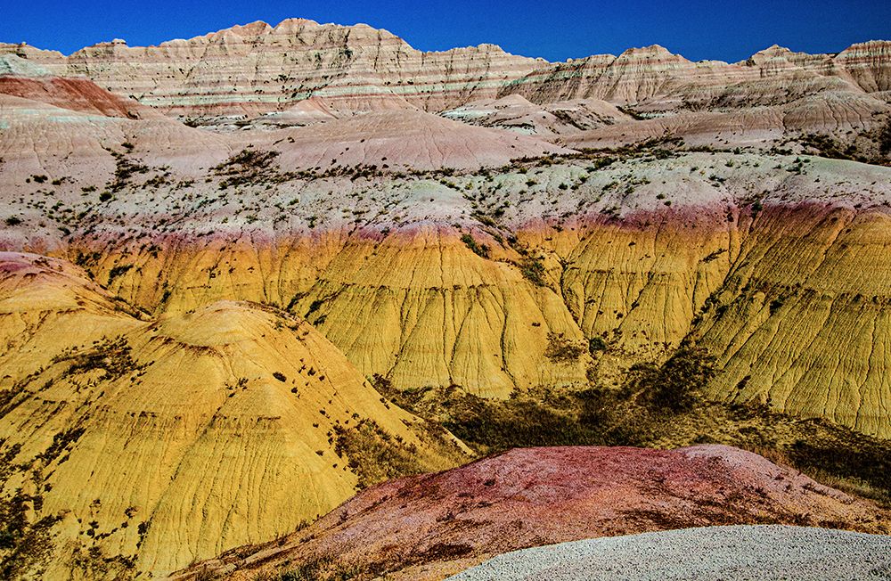 USA, South Dakota. Badlands National Park, Yellow Mounds Overlook